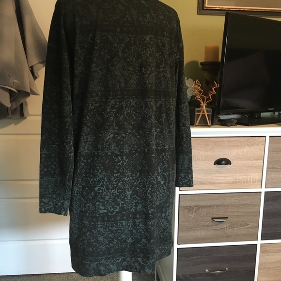 Peruvian Connection 100% Cotton Dark Green Shift Dress - Picture 3 of 5